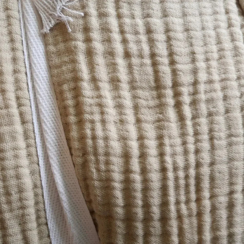 Quince Duvet Cover + Shams KING Cotton Airy Gauze Dune 100% Organic NEW